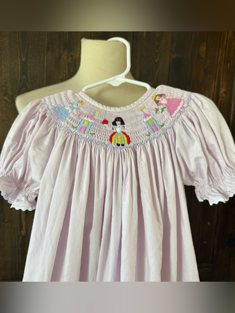 Girls Pleats & Stitches Princess Smocked Dress Bishop Pink 3T
